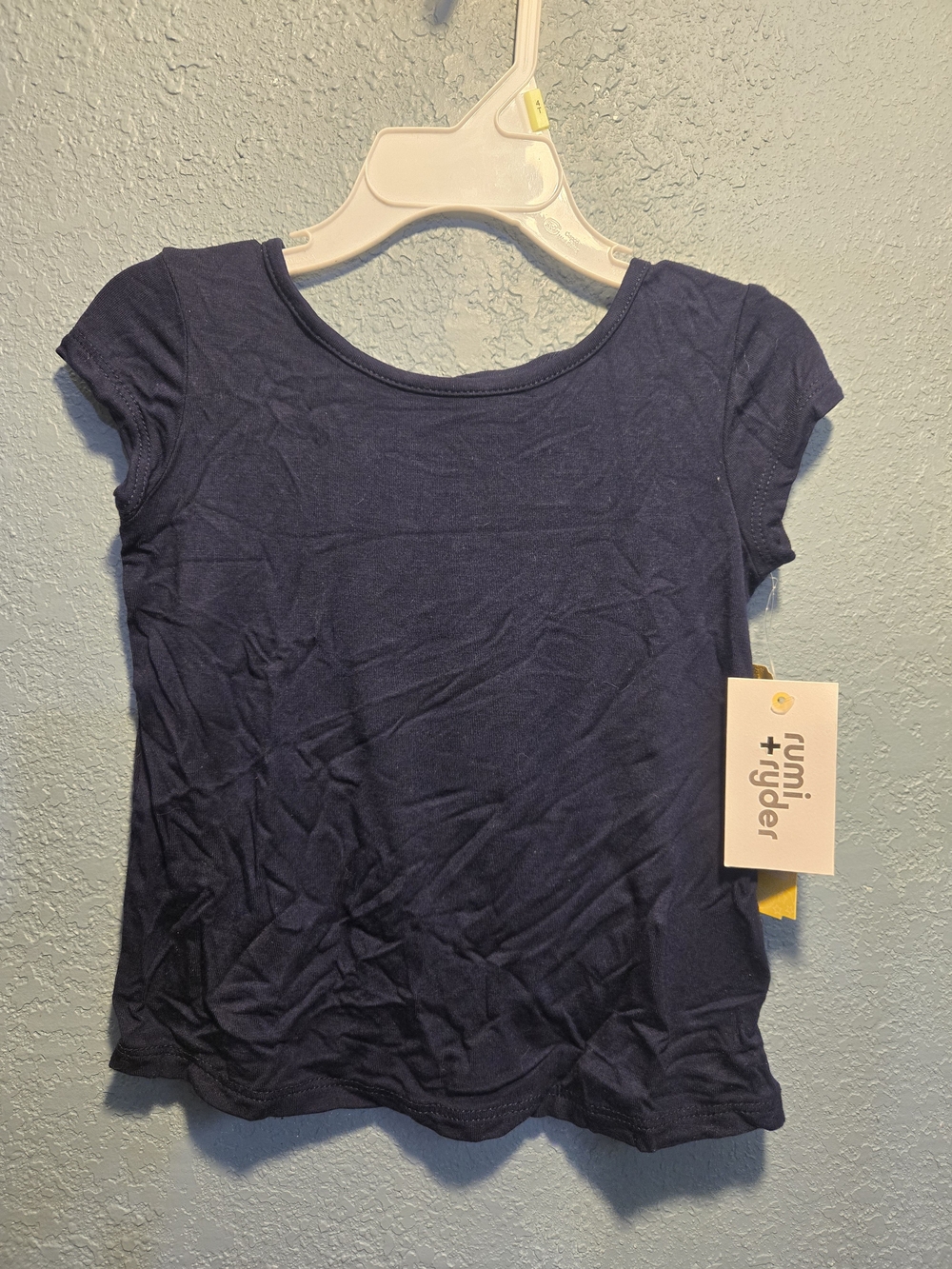 Umi Navy Short Sleeve Girls Tee